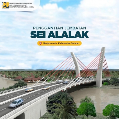 Pertama di Indonesia, Jembatan Lengkung "Cable Stayed" Sei Alalak Kebanggan Banua