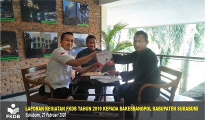 Kesbangpol Kabupaten Sukabumi Apresiasi Laporan Kerja Tahunan FKDB
