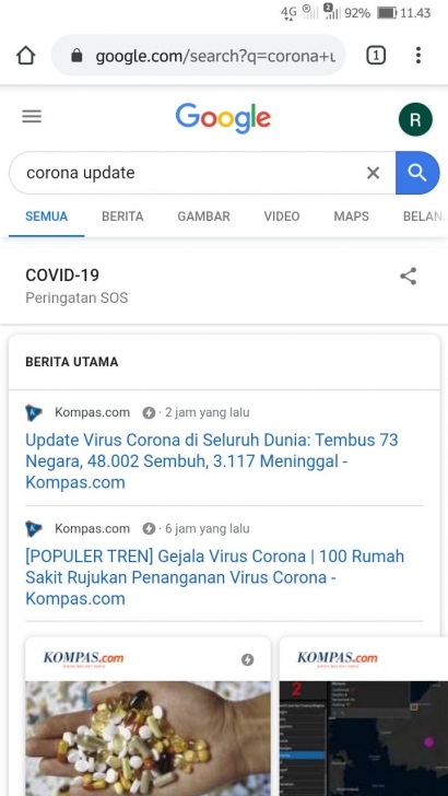 Daripada Tertipu Hoaks, Coba Ketik "Corona Update" di Pencarian Google