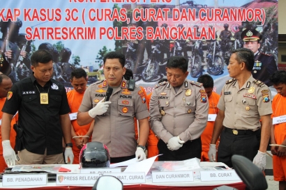 Polres Bangkalan Rilis 9 Tersangka Kasus Kriminal Curanmor
