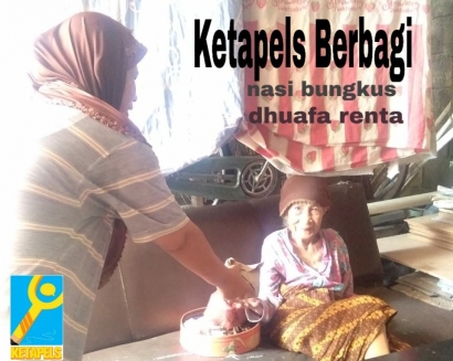 [Aksi Komunitas] Ketapels Berbagi Nasi Bungkus untuk Dhuafa Renta