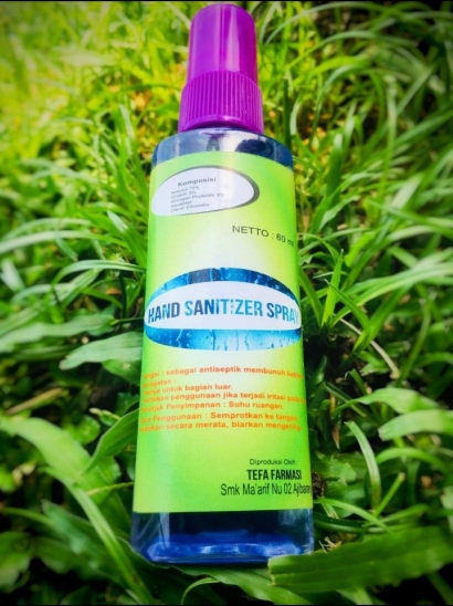 Hand Sanitizer, Produk Siswa SMK Ma'arif NU 2 Ajibarang Ludes Dibeli Masyarakat