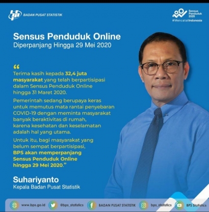 Sensus Penduduk Online di Tengah Wabah Corona, Ayo Bantu Indonesia
