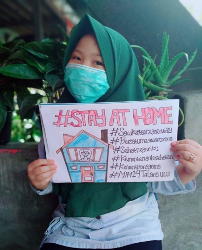 #SatuKertasCegahCovid19, Kampanye Positif ala Siswa MIM 14 Talang Ulu