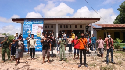 Relawan Kemanusiaan Lakukan Penyemprotan Disinfektan bersama Tim Kecamatan dan Relawan Desa Kadumbul