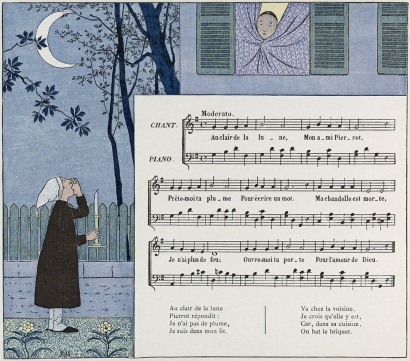 "Au Clair de La Lune", di Bawah Sinar Rembulan