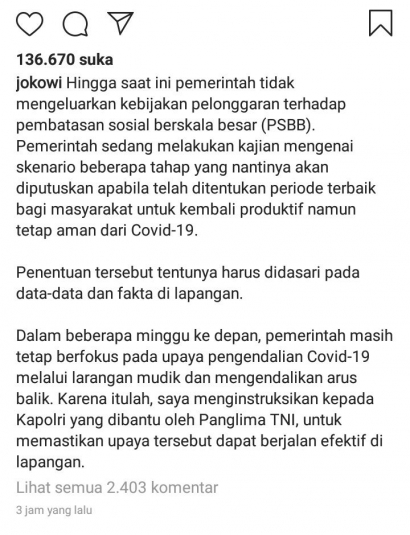 Pernyataan Tegas Jokowi tentang PSBB