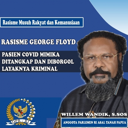 Rasisme Terhadap "George Floyd": Pasien Covid "Warga Kulit Hitam" Tanah Papua Ditangkap dan Diborgol Aparat