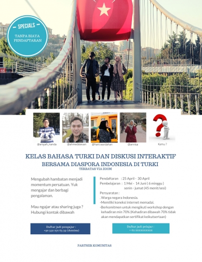 Mengajar Bahasa Turki, Cara Diaspora Indonesia di Turki Berbagi Selama Pandemi