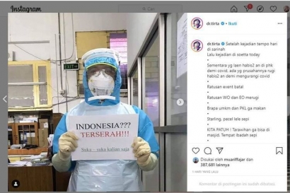 Tagar "Indonesia Terserah" untuk Warga Indonesia
