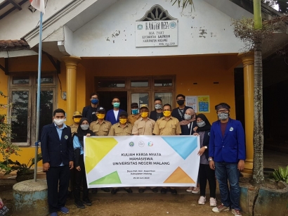 KKN Mahasiswa UM Ajak Warga Bangkit Hadapi Pandemi dengan Edukasi New Normal di Desa Pait Kasembon Malang