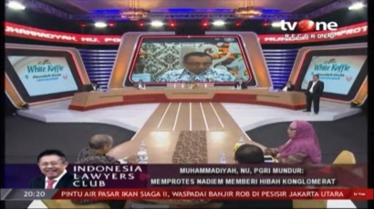 Menonton Siaran Ulang ILC di TV One, Tema Muhammadiyah, NU, PGRI Mundur