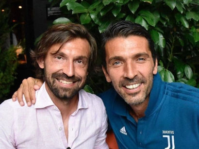 Pemain dan Pelatih Sama-sama Sudah Tua, Reuni Antara Pirlo dengan Buffon di Juventus!