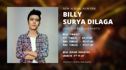Umumkan Akan Rilis 3 Single Baru dari Album Breathe, Billy Surya Dilaga Awali Era Baru
