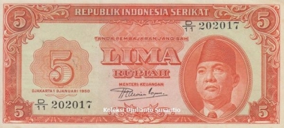 Uang Republik Indonesia Serikat dan Pejabat Presiden Mr. Assaat
