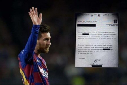 Surat Perpisahan Lionel Messi, Tersebar Di Media Sosial!