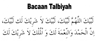 Bacaan Kalimat Talbiyah