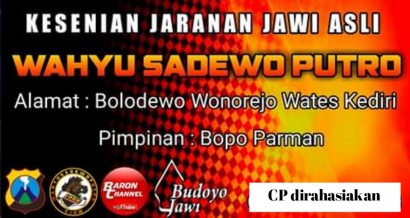 Wahyu Sadewo Putro, Paguyuban Seni Jaranan Budaya Jawa (Nguri-nguri Budoyo Jawi)