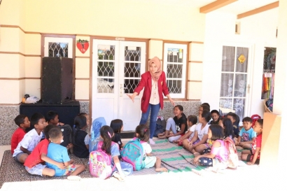 Lewat Teras Pintar, Mahasiswa UMM Dampingi Belajar Anak-Anak Dusun Caru Ledok, Desa Pendem, Kota Batu