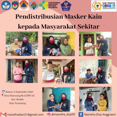 Mahasiswa UPGRIS Distribusikan Masker Kain pada Masyarakat