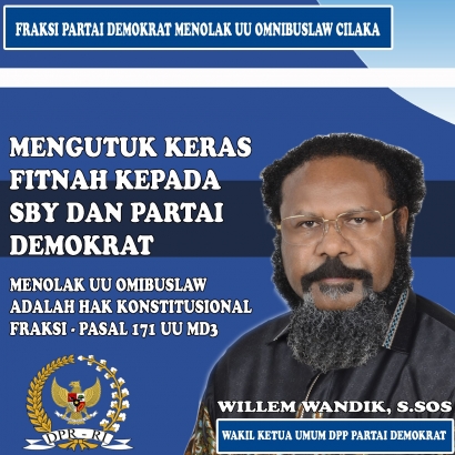 UU Omnibus Law Cilaka: Demokrat Mengutuk Keras Fitnah kepada SBY dan Partai Demokrat