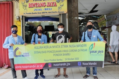 Supporting Pemahaman Dan Sosialisasi Covid-19 Pada Pasar Jaya Pondok Bambu