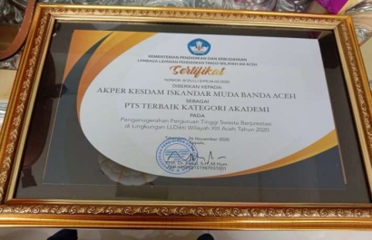 Akper Kesdam IM Banda Aceh Kembali Meraih Penghargaan