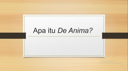 Apa itu "De Anima"?