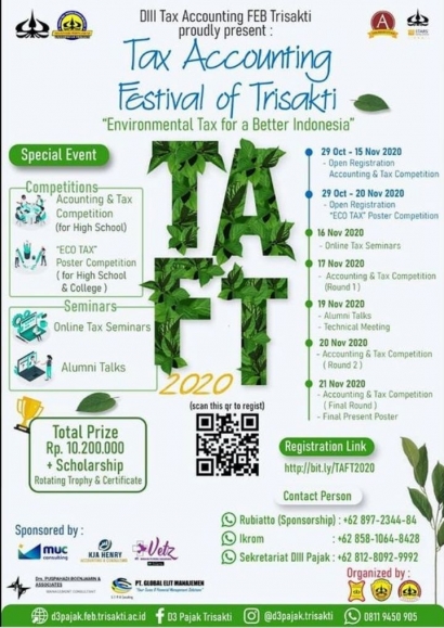 Tax Accounting Festival of Trisakti (TAFT) 2020: Pajak untuk Lingkungan Indonesia Lebih Baik