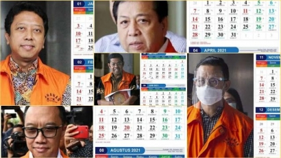 Kalender 2021 Edisi Koruptor Indonesia Kelas Kakap, Unik?