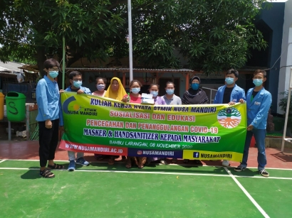 KKN STMIK Nusa Mandiri Sosialisasi Dan Edukasi Pencegahan Dan Penanggulangan Covid-19