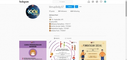 Instagram sebagai Media Edukasi Pencegahan Covid-19 pada Program KKN Tematik UPI 2020