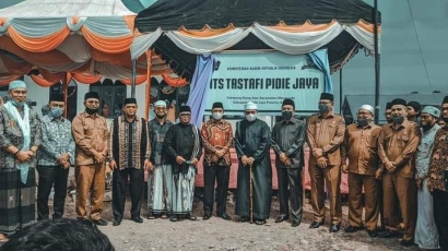 Al-Mursyid Abu Mudi Launching Mts Tastafi Pijay, Kakanwil Kemenag Aceh Berharap Lahirnya Universitas Tastafi