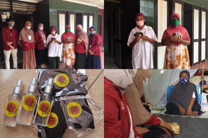 Kelompok 066 KKN IT UMY Membagikan Masker dan Hand Sanitizer kepada Pekerja UMKM