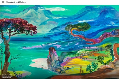 "Lake View II", Lukisan Karya Hendra Gunawan yang Menampilkan Keindahan Indonesia