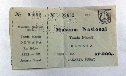 Karcis Masuk Museum Nasional Pernah Rp200