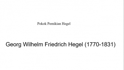 Pokok Pemikiran Hegel
