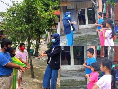 Mahasiswa KKN UPGRIS Mengedukasi Warga Desa Poncoharjo Demak Lakukan Cuci Tangan Pakai Sabun