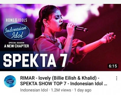 Rimar Kualitas Internasional di Spekta 7 Indonesian Idol