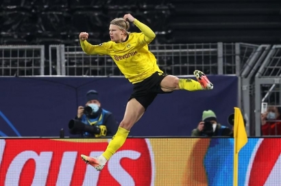 Erling Haaland Membawa Dortmund ke Perempat Final Liga Champion: Dortmund Vs Sevilla 2-0 (5-4)