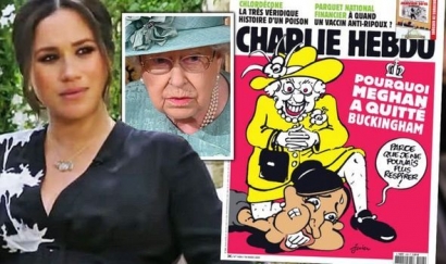 Rasisme Kartun Charlie Hebdo, Meghan Disamakan dengan George Floyd