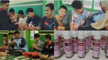 Mahasiswa PMM UMM Membagikan Hand Sanitizer dari Bahan Alami 