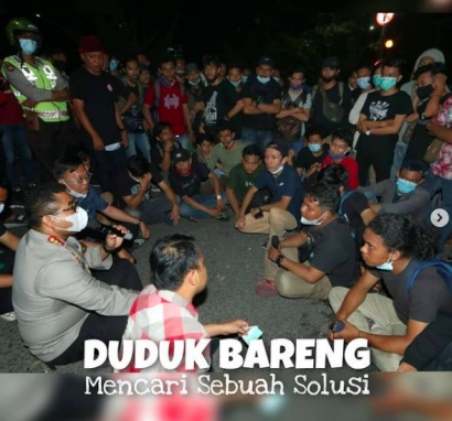 Polisi Surabaya Duduk Bareng Massa HMI untuk Cari Solusi