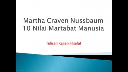 Martha Nussbaum, 10 Nilai Martabat Manusia