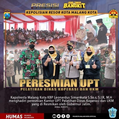 Peresmian Kantor UPT Kota Malang Dihadiri oleh Kapolresta Malang