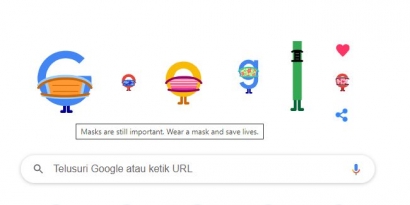 Tetap Gaya dengan Masker dan Jaga Jarak seperti Google Doodle