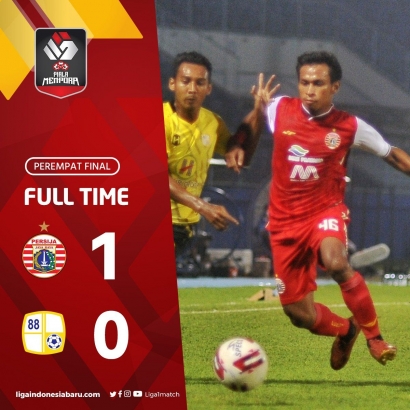 Tekuk Barito Putera 1-0, Persija Jakarta Lolos ke Semifinal Piala Menpora