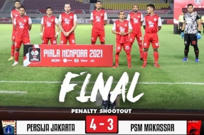 Piala Menpora: Persija Jakarta Melaju ke Final Lewat Drama Adu Pinalti