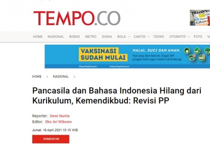 Ketika Pancasila dan Bahasa Indonesia Lenyap dari Kurikulum