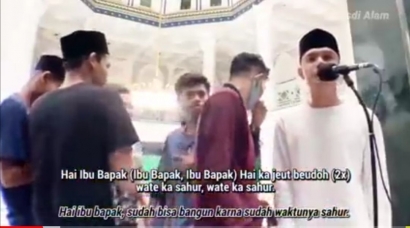 "Wate Ka Saho", Syair Kreatif ala Pemuda Aceh Bangunkan Warga Saat Sahur Tiba